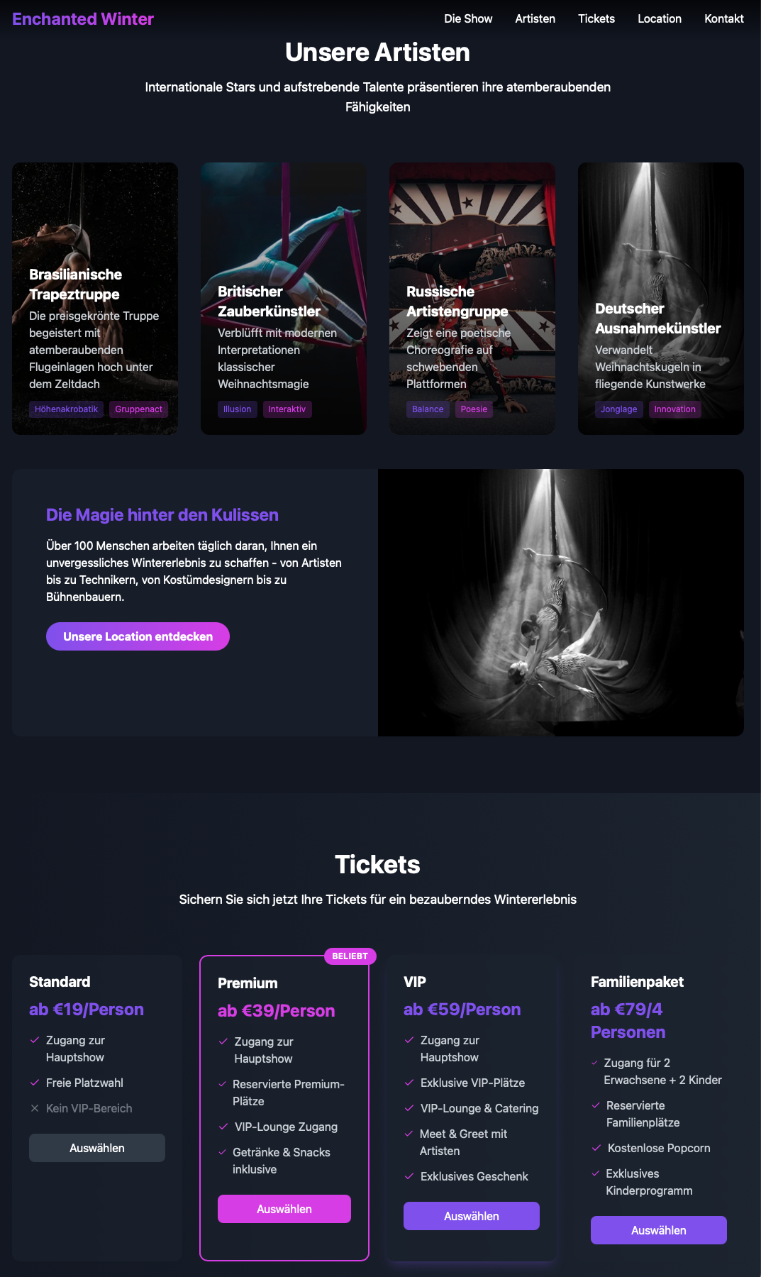 Winter Events Webpage - About